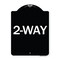 Signmission Designer Series Sign-2-Way, Black & White Heavy-Gauge Aluminum Sign, 24" x 18", BW-1824-24495 A-DES-BW-1824-24495 - alternate 1